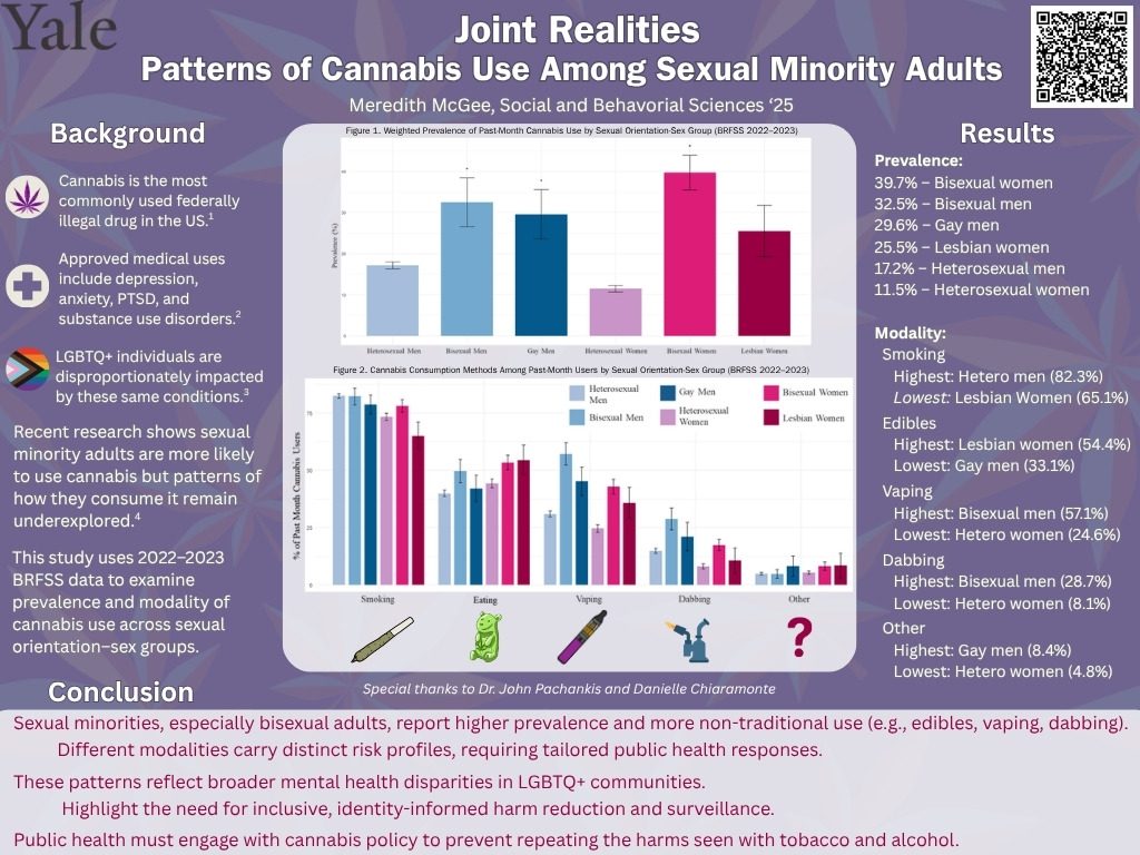 Joint Realities thesis poster on cannabis use among sexual minority adults